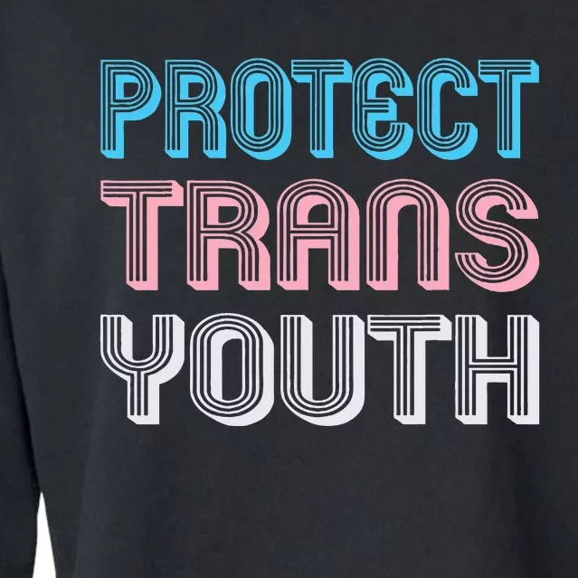 Protect Tran Lgbt Pride Cropped Pullover Crew