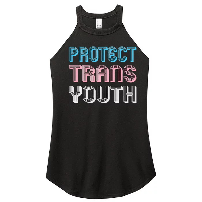 Protect Tran Lgbt Pride Women’s Perfect Tri Rocker Tank