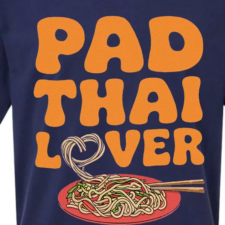 Pad Thai Lover Funny Humor Food Text Joke Loves Pad Thai Sueded Cloud Jersey T-Shirt