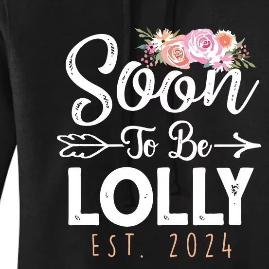 Promoted To Lolly 2024 Mothers Day Soon To Be Grandma 2024 Women's Pullover Hoodie