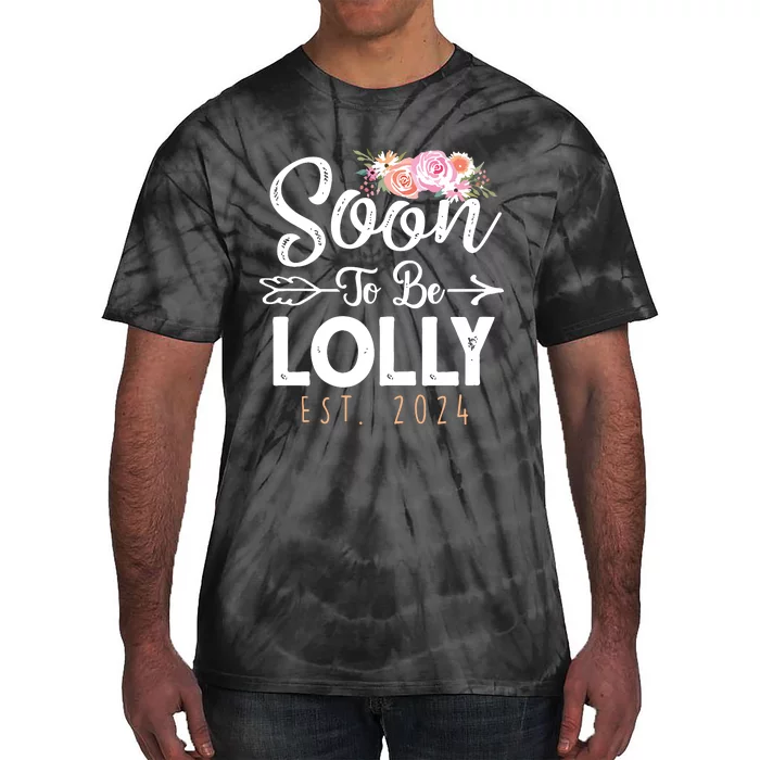 Promoted To Lolly 2024 Mothers Day Soon To Be Grandma 2024 Tie-Dye T-Shirt