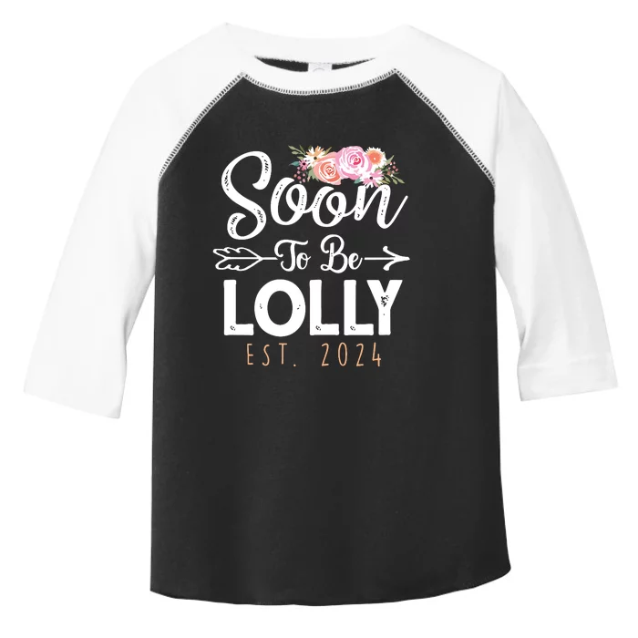 Promoted To Lolly 2024 Mothers Day Soon To Be Grandma 2024 Toddler Fine Jersey T-Shirt