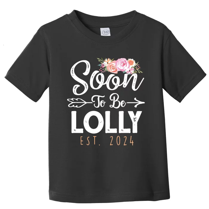 Promoted To Lolly 2024 Mothers Day Soon To Be Grandma 2024 Toddler T-Shirt