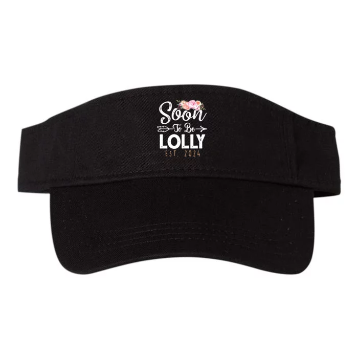 Promoted To Lolly 2024 Mothers Day Soon To Be Grandma 2024 Valucap Bio-Washed Visor