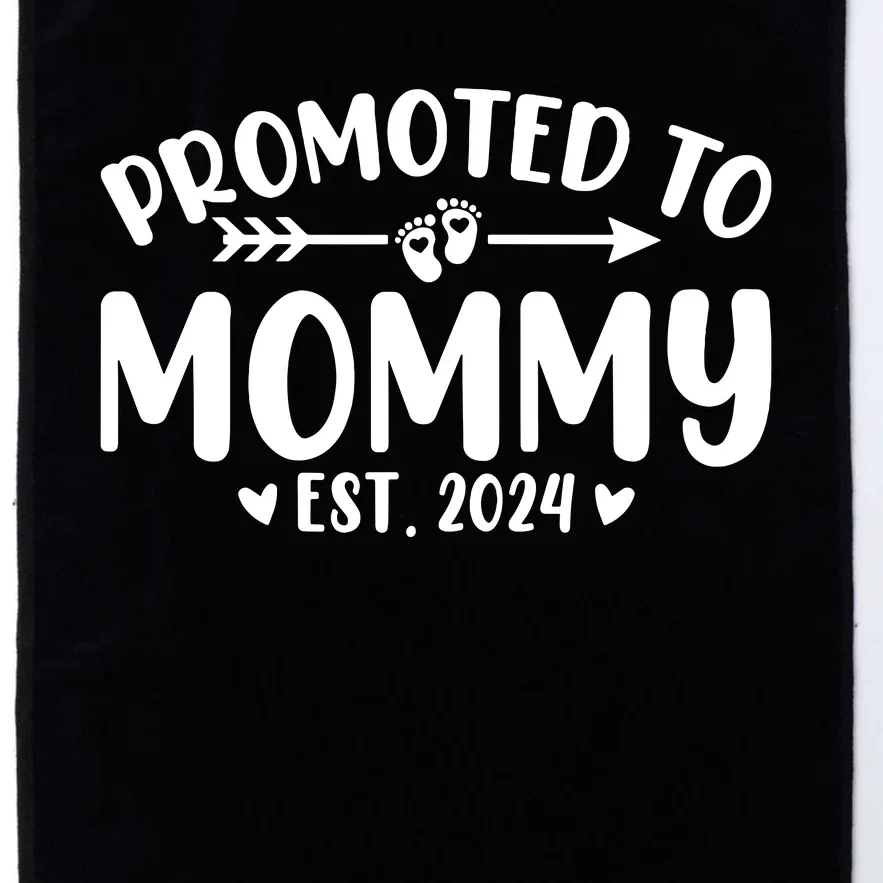 Promoted To Mommy 2024 Soon To Be Mom Baby Reveal To New Mom Platinum Collection Golf Towel