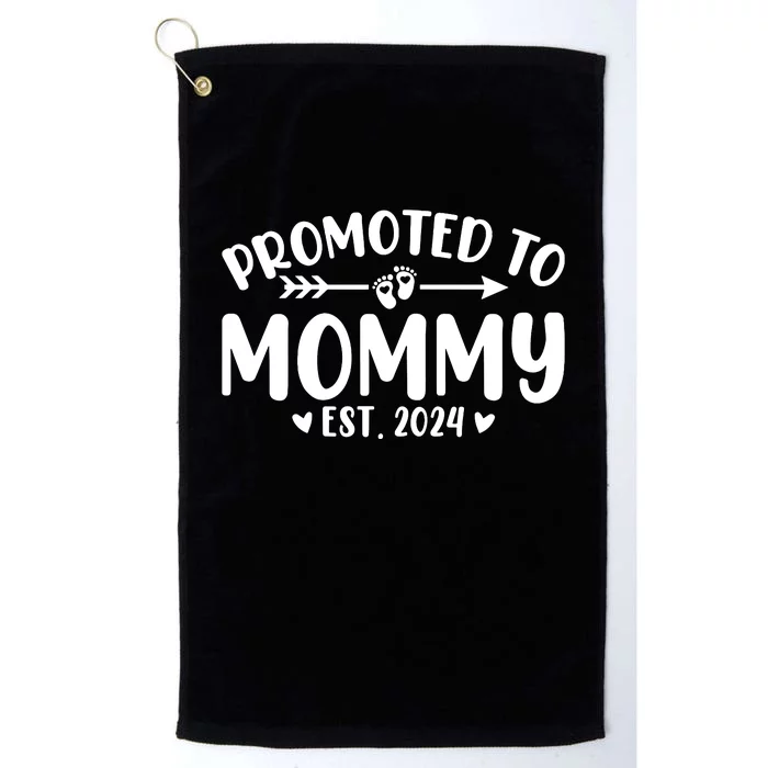 Promoted To Mommy 2024 Soon To Be Mom Baby Reveal To New Mom Platinum Collection Golf Towel