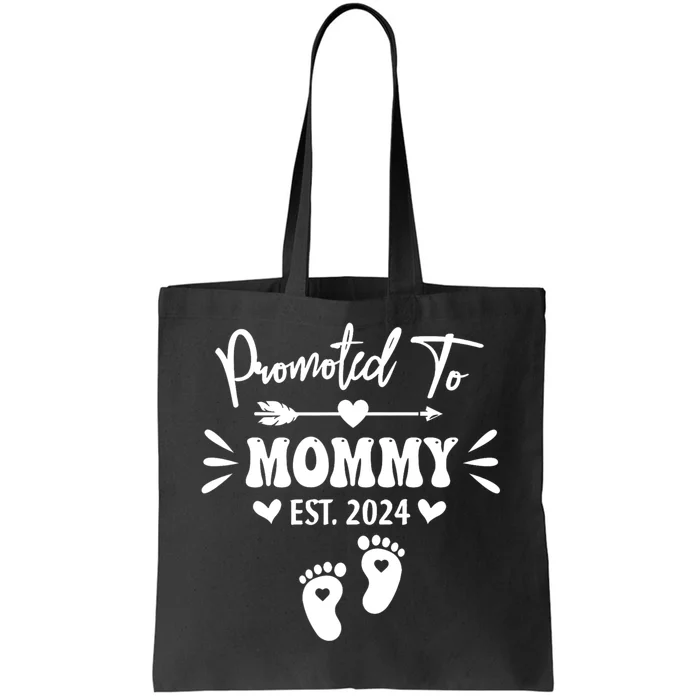 Promoted To Mommy Est 2024 New Grandma Women Grandmother Tote Bag