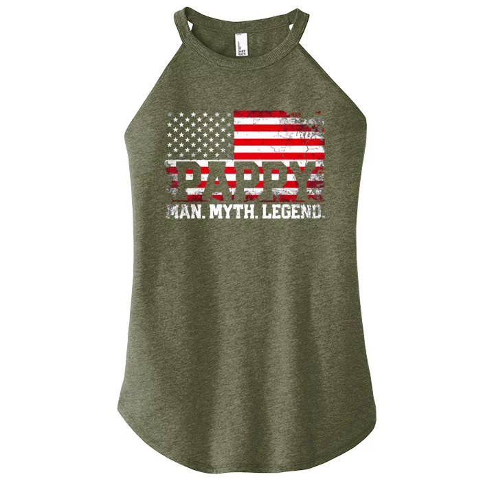 Pappy The Man The Myth The Legend Us American Flag Vintage For Grandpa Women’s Perfect Tri Rocker Tank