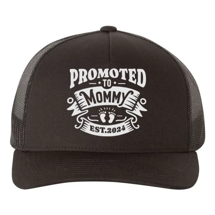 Promoted To Mommy 2024 Cute Yupoong Adult 5-Panel Trucker Hat