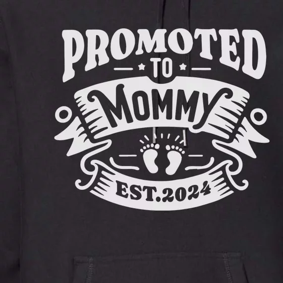 Promoted To Mommy 2024 Cute Premium Hoodie