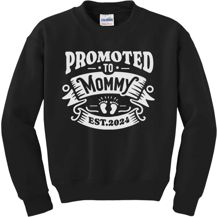 Promoted To Mommy 2024 Cute Kids Sweatshirt