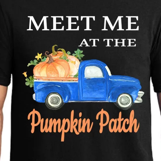 Pumpkins Truck Meet Me At The Pumpkin Patch Fall Lovers Gift Pajama Set