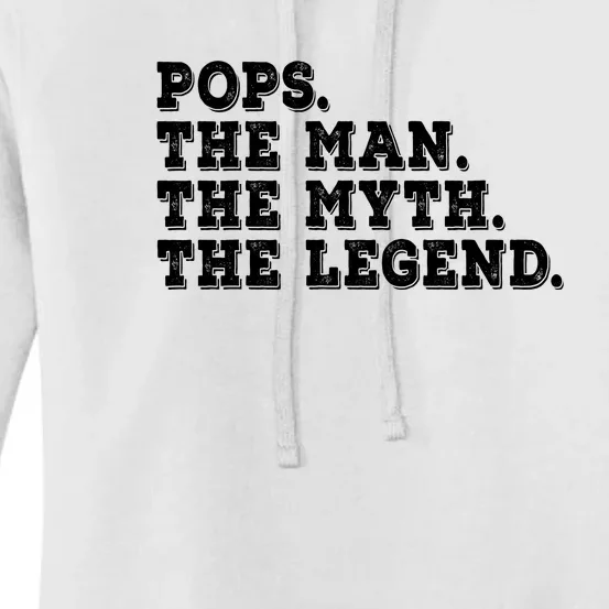 POPS THE MAN THE MYTH THE LEGEND Fathers Day Gift Grandpa Women's Pullover Hoodie