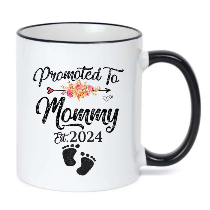 Promoted To Mommy 2024 MotherS Day Soon To Be Mom Pregnancy Black Color Changing Mug