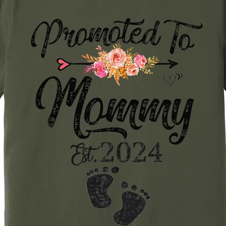 Promoted To Mommy 2024 MotherS Day Soon To Be Mom Pregnancy Premium T-Shirt