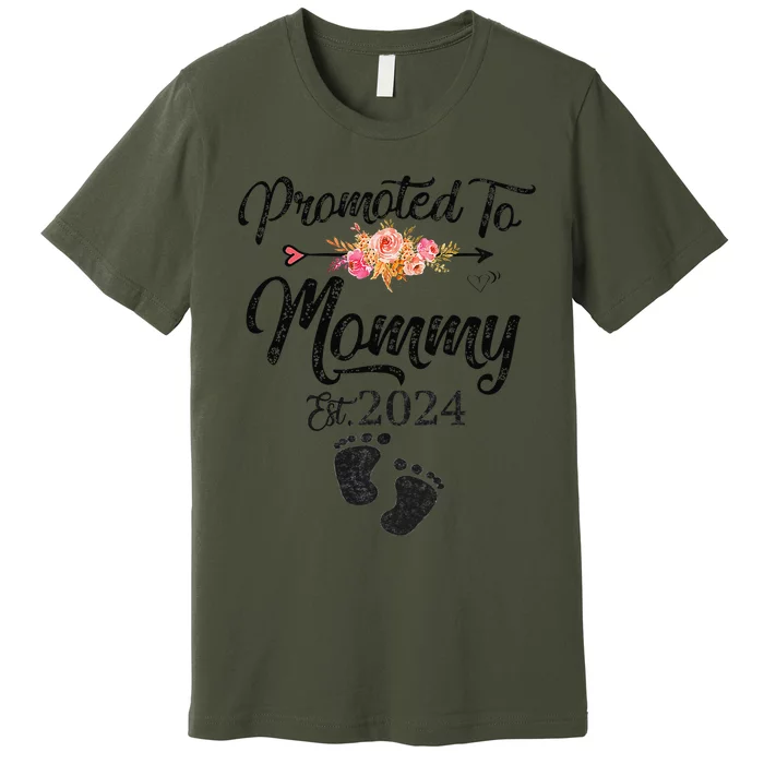 Promoted To Mommy 2024 MotherS Day Soon To Be Mom Pregnancy Premium T-Shirt