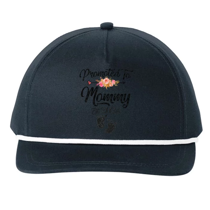 Promoted To Mommy 2024 MotherS Day Soon To Be Mom Pregnancy Snapback Five-Panel Rope Hat