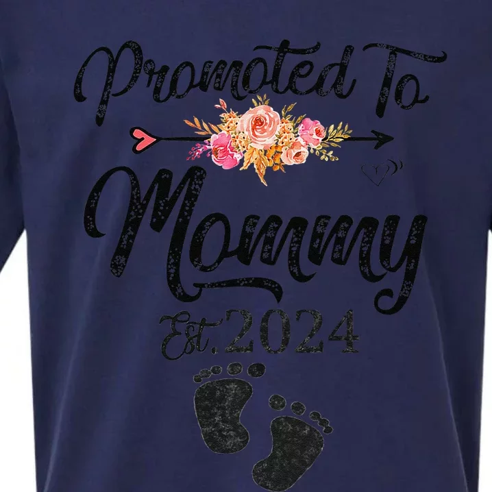 Promoted To Mommy 2024 MotherS Day Soon To Be Mom Pregnancy Sueded Cloud Jersey T-Shirt