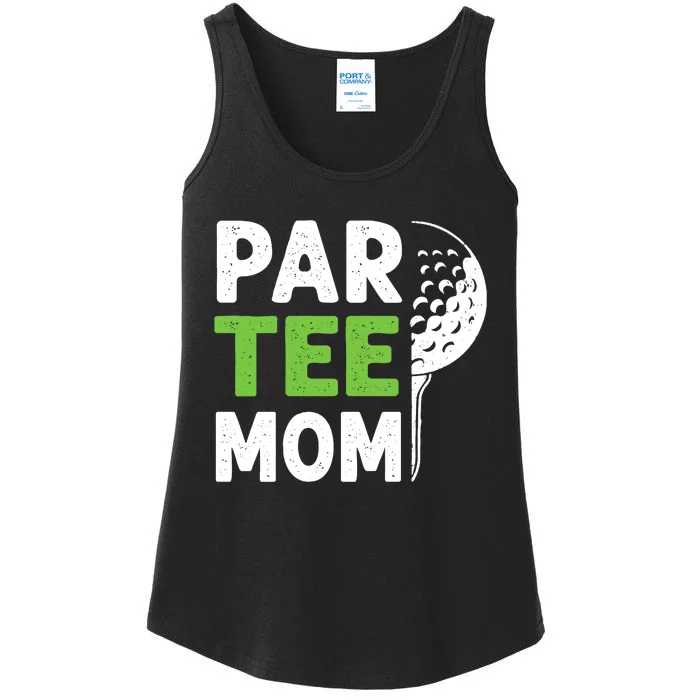 Par Tee Mom Funny Golf Pun Vintage Golfing Quote Party Retro Premium Ladies Essential Tank