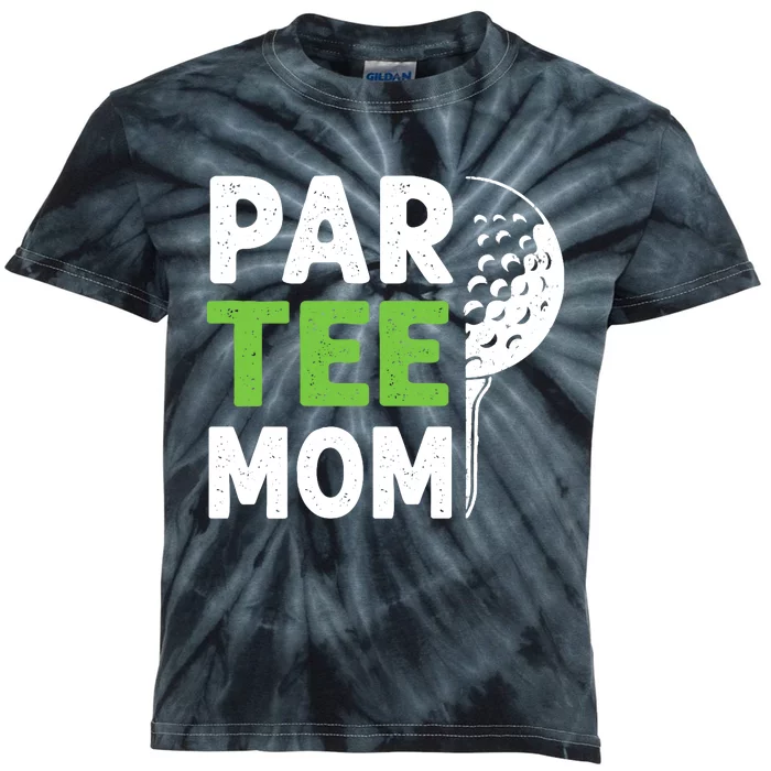 Par Tee Mom Funny Golf Pun Vintage Golfing Quote Party Retro Premium Kids Tie-Dye T-Shirt