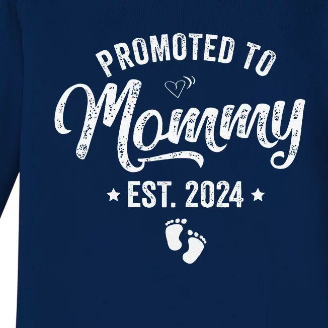 Promoted To Mommy Est 2024 Soon To Be Mom 2024 MotherS Day Baby Long Sleeve Bodysuit