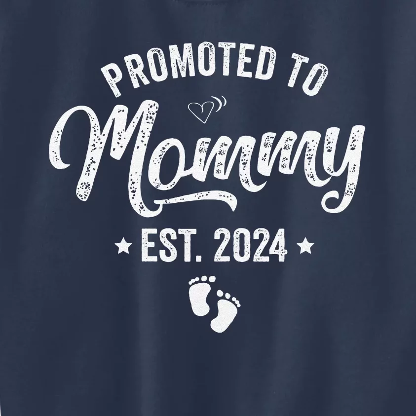 Promoted To Mommy Est 2024 Soon To Be Mom 2024 MotherS Day Kids Sweatshirt