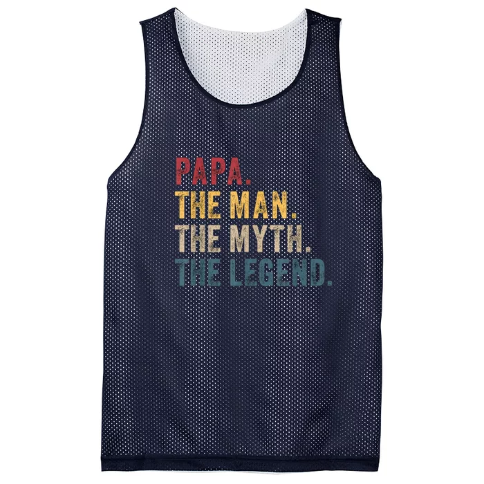 Papa The Man The Myth The Legend Mesh Reversible Basketball Jersey Tank