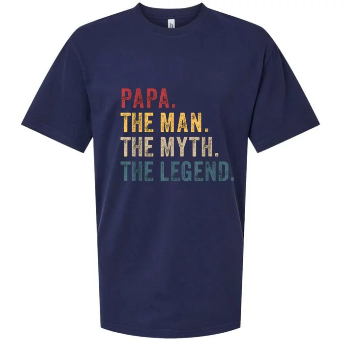 Papa The Man The Myth The Legend Sueded Cloud Jersey T-Shirt