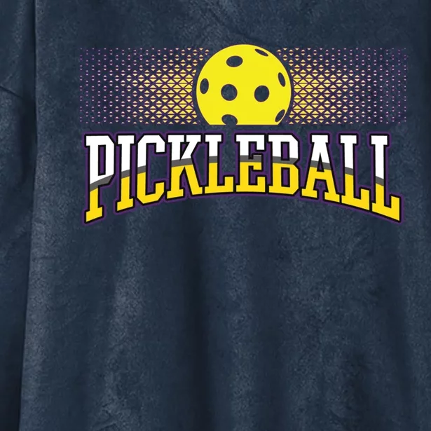 Pickleball Trendy Modern Gift Hooded Wearable Blanket