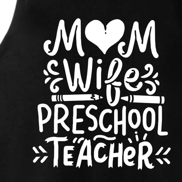 Preschool Teacher Mom Wife Funny Gift Ladies Tri-Blend Wicking Tank