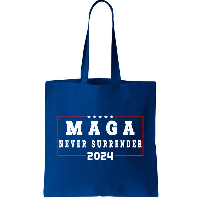 President Trump Maga Never Surrender 4th Of July 2024 Tote Bag