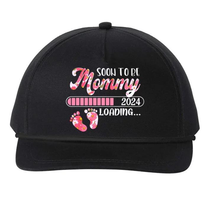 Promoted To Mommy Est 2024 New Mom First Mommy Snapback Five-Panel Rope Hat