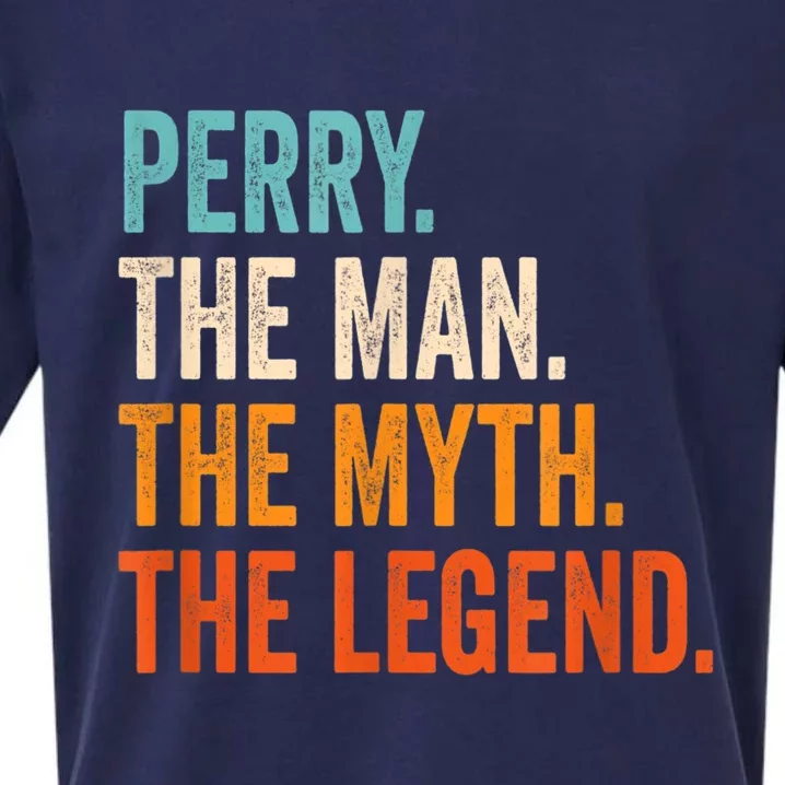 Perry The Man The Myth The Legend First Name Perry Sueded Cloud Jersey T-Shirt