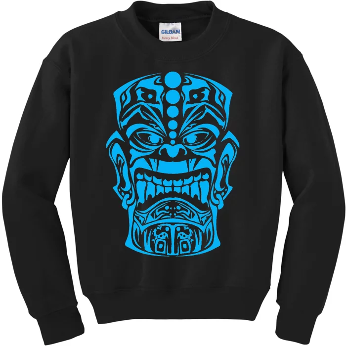 Polynesian Tiki Maori Hawaiian Tribal Kids Sweatshirt