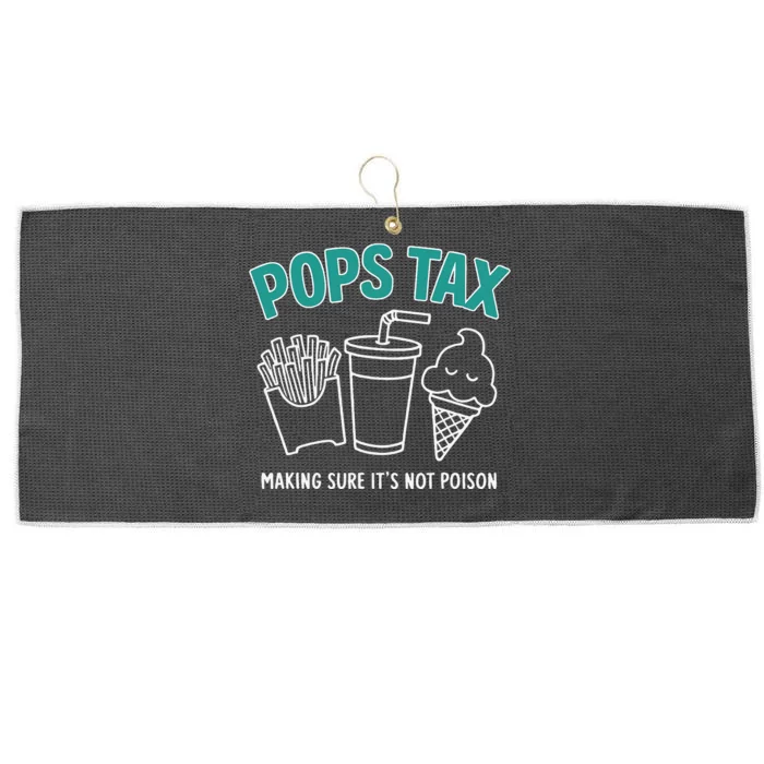 Pops Tax Making Sure ItS Not P.O.I.S.O.N Large Microfiber Waffle Golf Towel