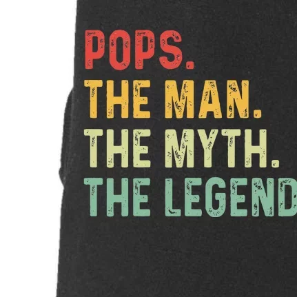 Pops The Man The Myth The Legend Fathers Day Gift Grandpa Doggie 3-End Fleece Hoodie