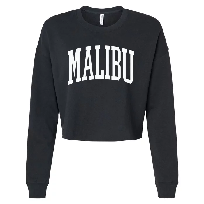 Preppy Trendy Malibu California Cropped Pullover Crew