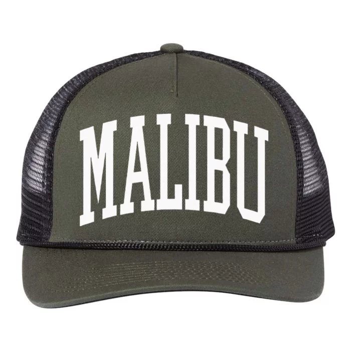 Preppy Trendy Malibu California Retro Rope Trucker Hat Cap