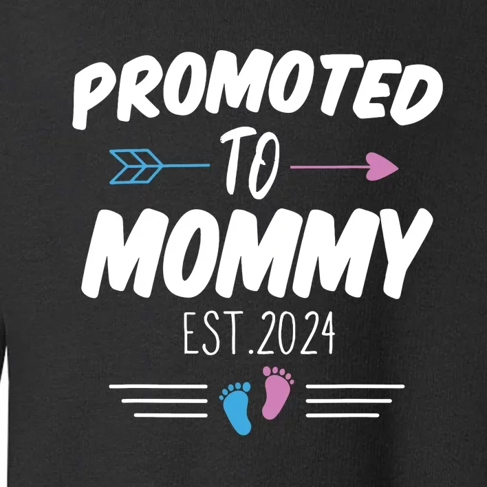 Promoted To Mommy Est 2024 Soon To Be Mommy First Time Mommy Toddler Sweatshirt