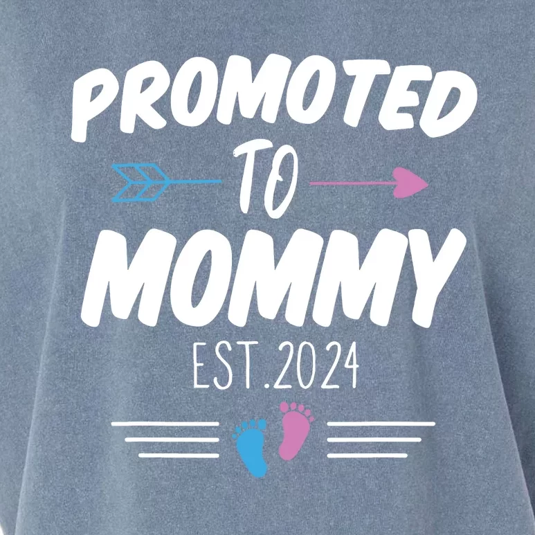 Promoted To Mommy Est 2024 Soon To Be Mommy First Time Mommy Garment-Dyed Women's Muscle Tee