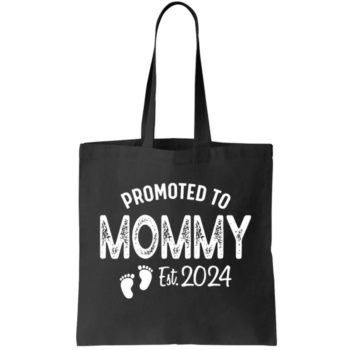 Promoted To Mommy 2024 Soon To Be Mama Funny New Mom Tote Bag