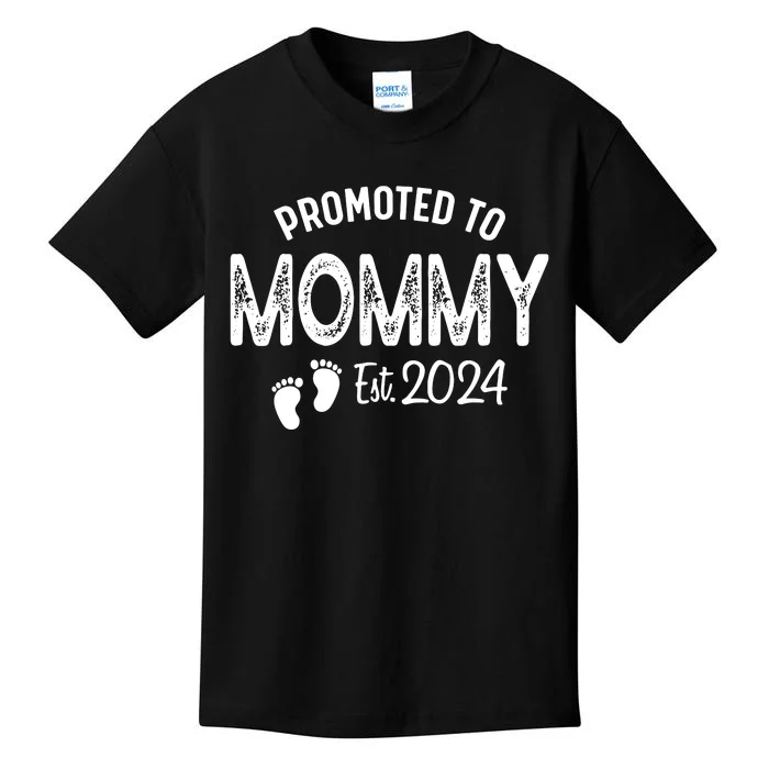 Promoted To Mommy 2024 Soon To Be Mama Funny New Mom Kids T-Shirt