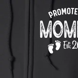 Promoted To Mommy 2024 Soon To Be Mama Funny New Mom Full Zip Hoodie