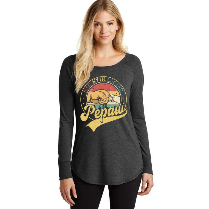 Pepaw The Man The Myth The Legend Family Father's Day Women's Perfect Tri Tunic Long Sleeve Shirt