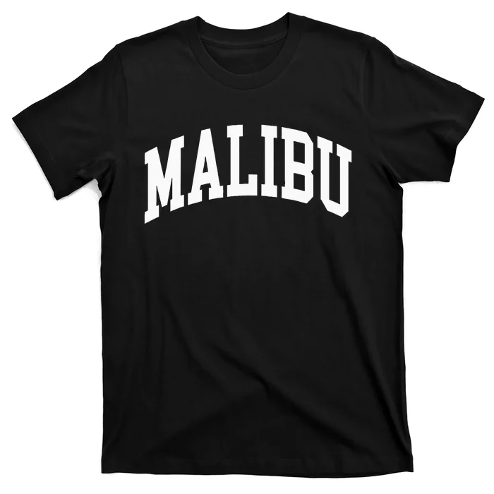 Preppy Trendy Malibu California CA Font T-Shirt