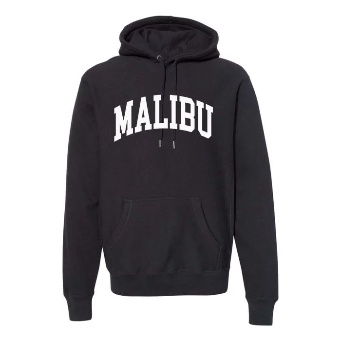 Preppy Trendy Malibu California CA Font Premium Hoodie