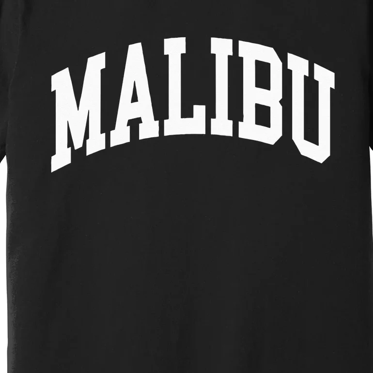 Preppy Trendy Malibu California CA Font Premium T-Shirt