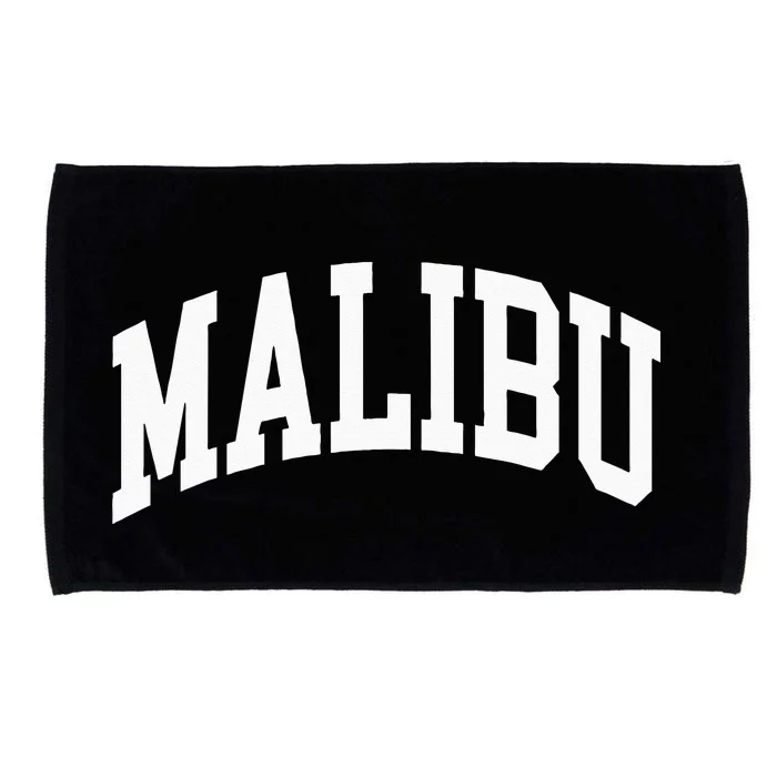 Preppy Trendy Malibu California CA Font Microfiber Hand Towel