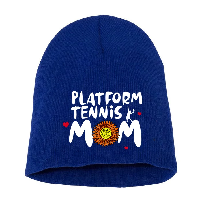 Platform Tennis Mom Cute Platform Tennis Cool Gift Short Acrylic Beanie