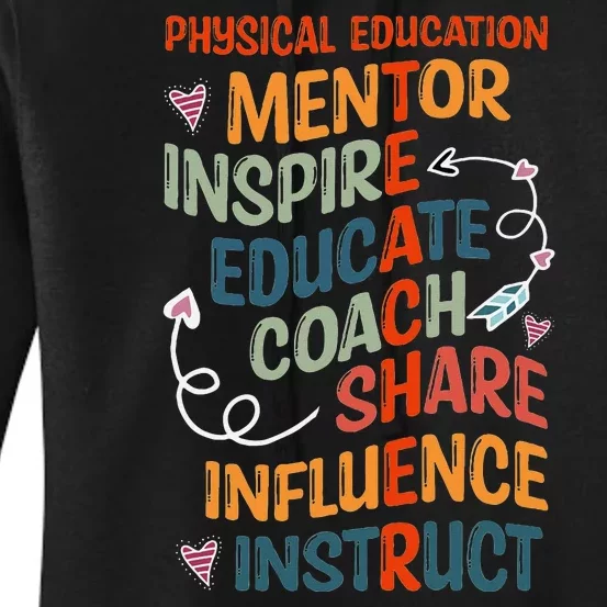 Pe Teacher Mentor Physical Education Teacher Outfit Women's Pullover Hoodie